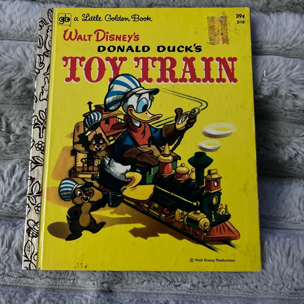 Disney’s Donald Duck’s Toy Train A Little Golden Book